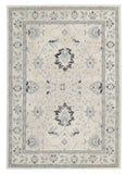 Nain Persian Design Rug Bone Blue Navy