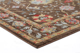 Nain Persian Design Rug Brown Red