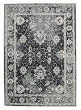 Nain Persian Design Rug Navy Blue Grey