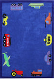 Fun Automobile Boys Rug Blue