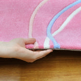 Hearts And Swirls Pink Children's Rug