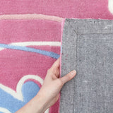 Hearts And Swirls Pink Children's Rug