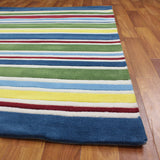 Primary Coloured Stripes Children's Rug