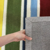 Primary Coloured Stripes Children's Rug