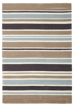 Taupe Coloured Stripes Children's Rug