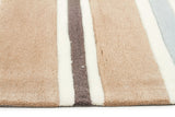 Taupe Coloured Stripes Children's Rug