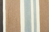 Taupe Coloured Stripes Children's Rug