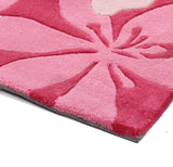 Cute Pink Flower and Butterfly Design Rug