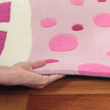 Stunning Pink and White Design Rug