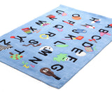 Cool Alphabet Rug Blue