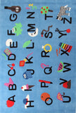 Cool Alphabet Rug Blue