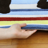 Funky Striped Kids Rug Bright Colours