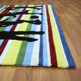 Funky Striped Kids Rug Bright Colours