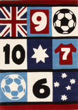 Awesome Soccer, Southern Cross Rug Blue