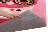 Gorgeous Pink Owl Kids Rug