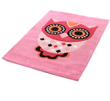 Gorgeous Pink Owl Kids Rug