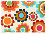 Bright Poppies Rug Light Mint