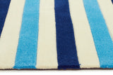 Nautical Stripes Blue Rug