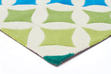 Modern Diamonds Rug Blue Green