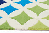 Modern Diamonds Rug Blue Green