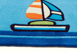 Boats and Ships Rug Blue