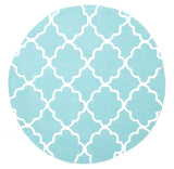 Kids Trellis Design Rug Soft Blue