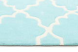 Kids Trellis Design Rug Soft Blue