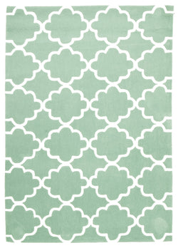 Kids Trellis Design Rug Sea Foam Green