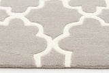 Kids Trellis Design Rug Grey