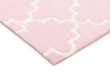 Kids Trellis Design Rug Pink