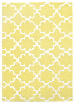 Kids Trellis Design Rug Yellow