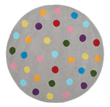 Kids Dots Design Rug Grey