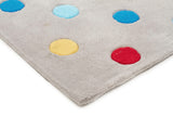 Kids Dots Design Rug Grey