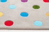 Kids Dots Design Rug Grey