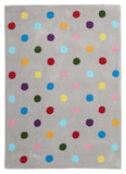 Kids Dots Design Rug Grey