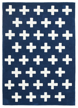 Nordic Crosses Rug Navy