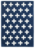 Nordic Crosses Rug Navy