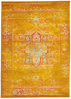 Overdyed Classic Style Rug Gold