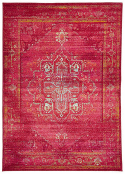 Overdyed Classic Style Rug Red