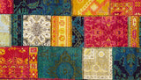 Stunning Patchwork Design Rug Multi