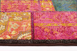 Stunning Patchwork Design Rug Multi