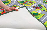 Kids Non Slip Road Map City Rug