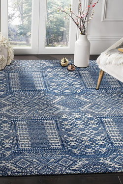 Zelda Grey Navy Rug