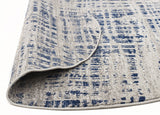 Ashley Abstract Modern Blue Grey Round Rug