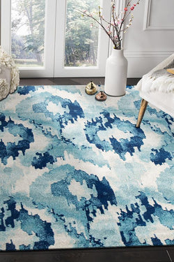 Lesley Whimsical Blue Rug