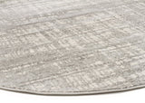 Ashley Abstract Modern Silver Grey Round Rug