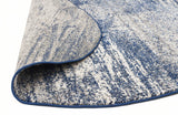 Casandra Dunescape Modern Blue Grey Round Rug