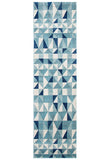 Illusion Modern Geo Blue Ivory Rug