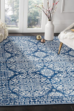 Gwyneth Stunning Transitional Navy Rug