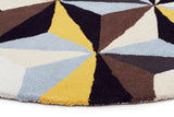 Crystal Designer Wool Rug Blue